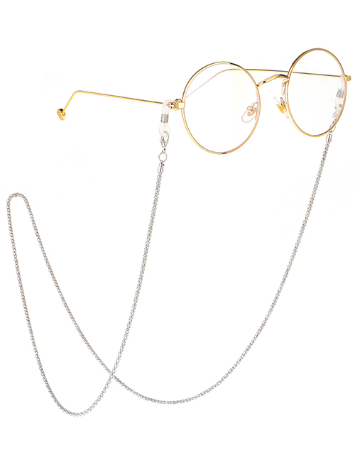 Fashion Silver Non-slip Hollow Chain Metal Glasses L Chain Lengthening Bold 2.4mm