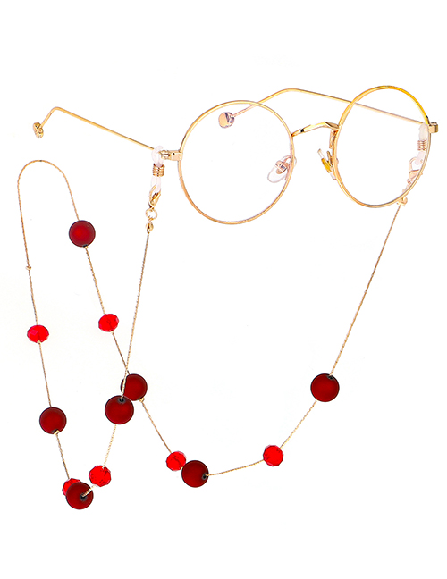 Fashion Gold Crystal Frosted Beads Sweater Chain Glasses Chain Multi-purpose Models