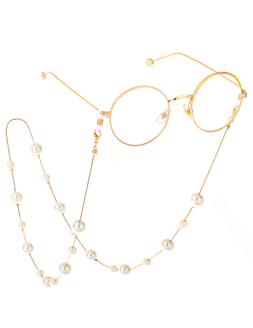 Fashion Gold Size Pearl Sweater Chain Glasses Chain Two Models
