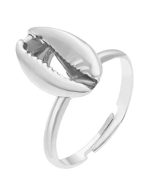 Fashion Silver Shell Alloy Ring