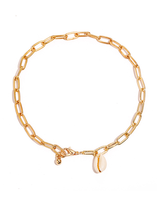 Fashion Gold Natural Shell Chain Anklet