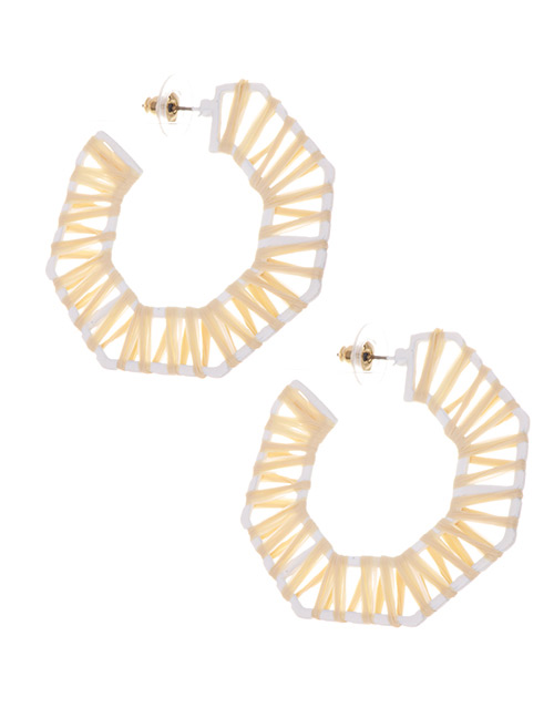 Fashion White Diamond Alloy Lafite Earrings