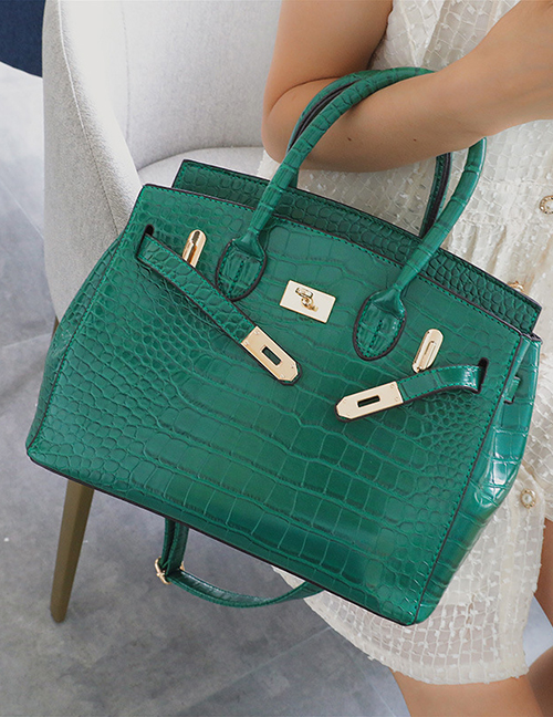 Fashion Green Stone Pattern Crossbody Shoulder Bag