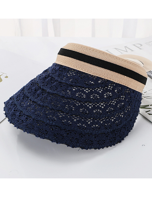 Fashion Navy Hoop Lace Top Hat