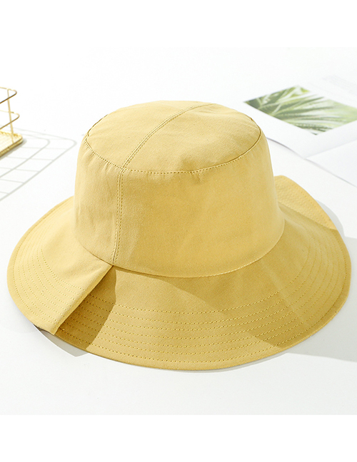 Fashion Ginger Yellow Cotton Foldable Fisherman Hat