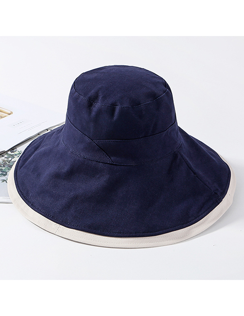 Fashion Navy Stitching Contrast Double-sided Wearing Sunhat
