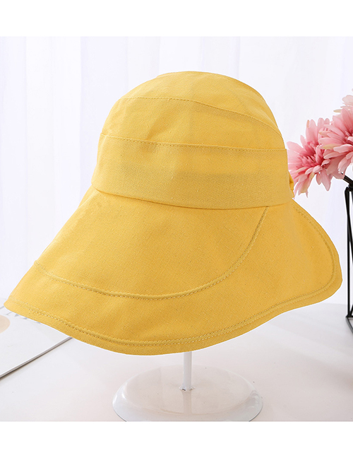 Fashion Yellow Big Cockroach Tongue Bow Sunscreen Top Hat