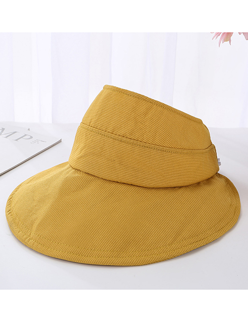 Fashion Yellow Striped Foldable Top Hat