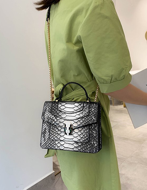 Fashion Silver Snakeskin Pattern Bag