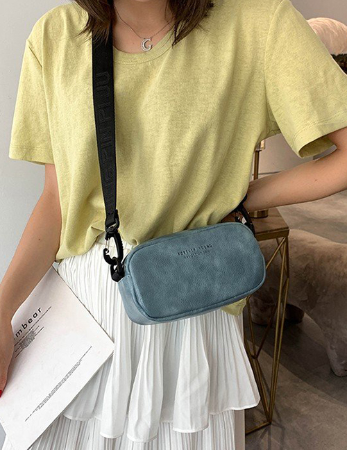 Fashion Blue Letter Broadband Shoulder Crossbody Bag