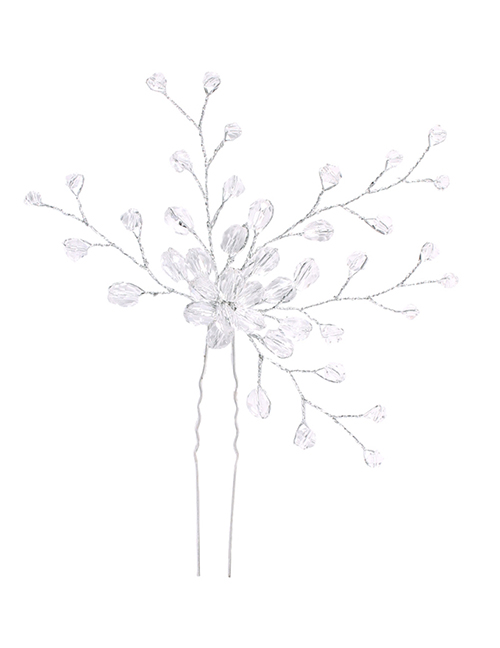 Fashion Crystal Flower Alloy Crystal Flower Hair Clip