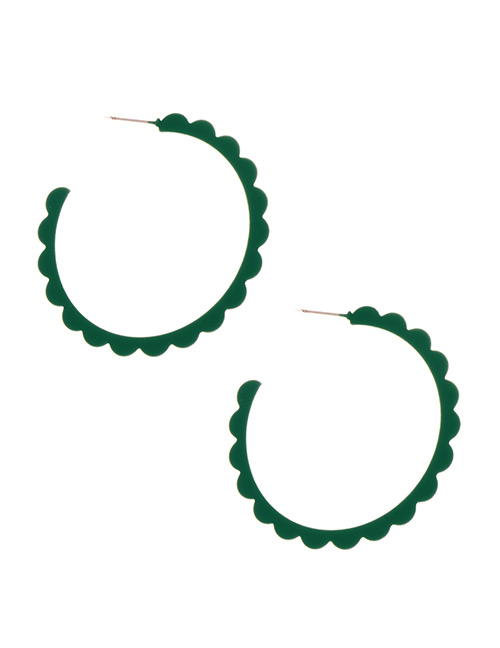 Fashion Green Alloy Round Earrings