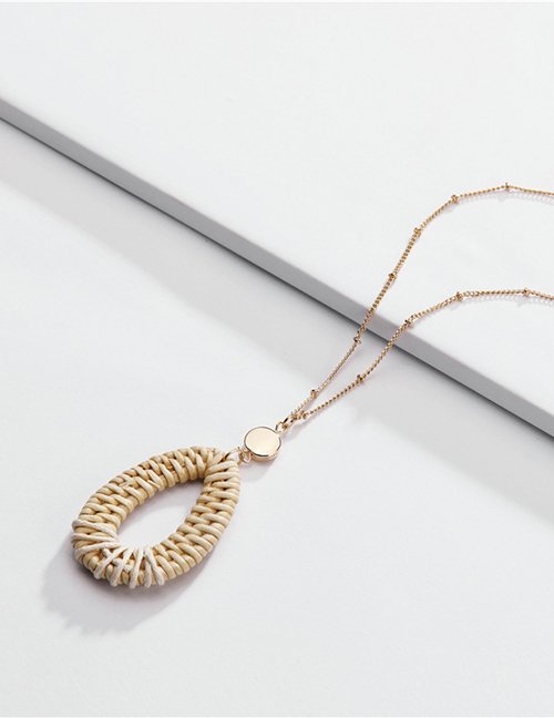 Fashion Gold Rattan Hollow Hollow Cotton Thread Necklace