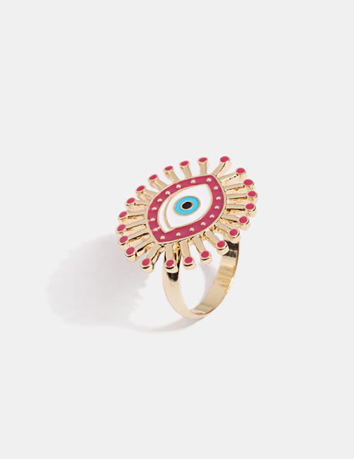 Fashion Oval Red Eye Alloy Drop Oil Ring