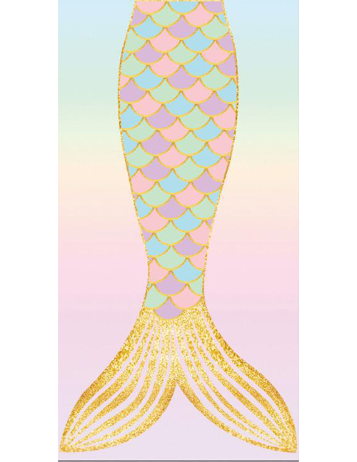 Fashion Colored Fish Square Microfiber Mermaid Beach Towel