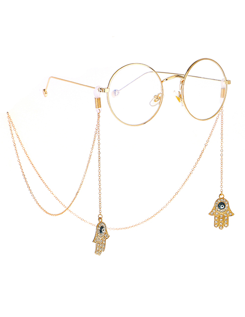 Fashion Gold Non-slip Metal Diamondd Palm Eye Glasses Chain