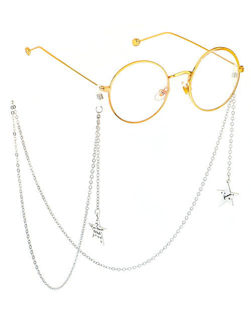 Fashion Silver Star Glasses Chain