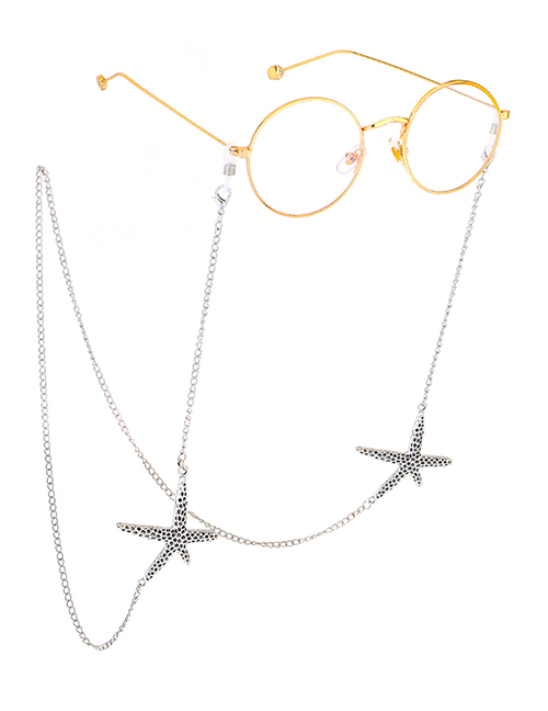 Fashion Silver Non-slip Metal Sea Star Glasses Chain