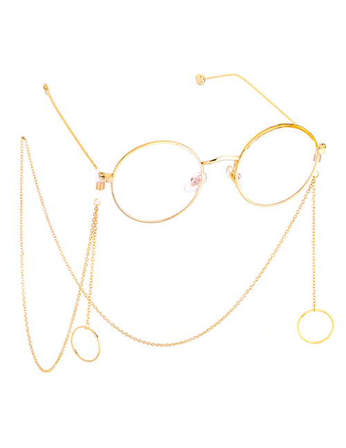 Fashion Gold Metal Geometric Round Non-slip Glasses Chain