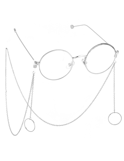 Fashion Silver Metal Geometric Round Non-slip Glasses Chain