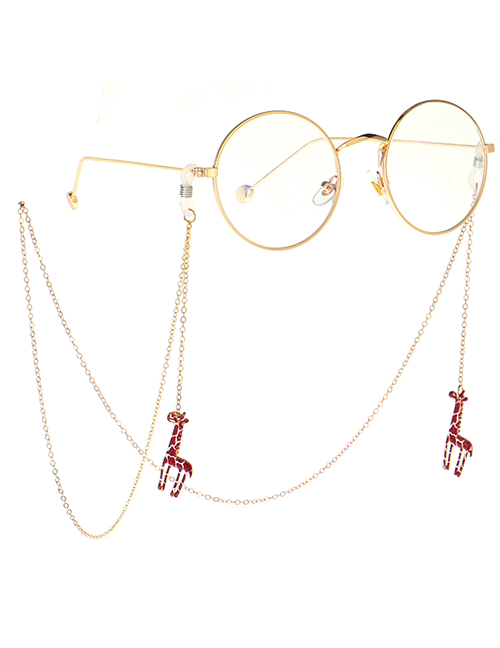 Fashion Gold Non-slip Metal Animal Giraffe Glasses Chain