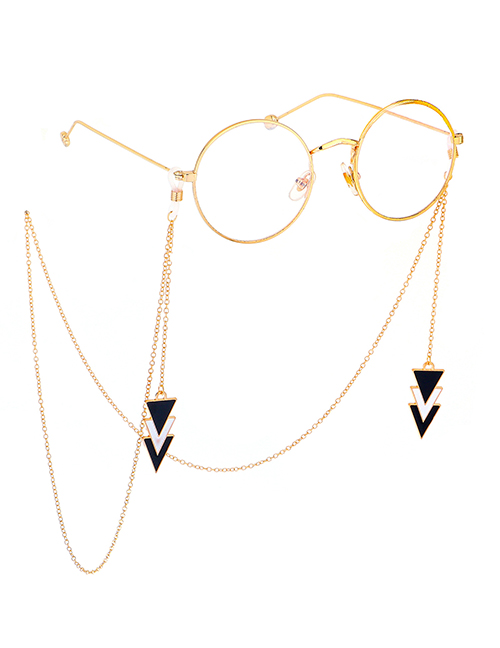 Fashion Gold Non-slip Metal Triangle Glasses Chain