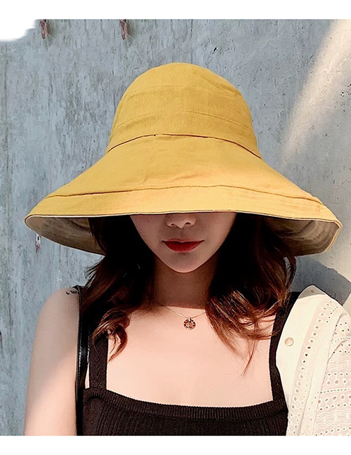 Fashion Yellow Double-sided Fisherman Hat