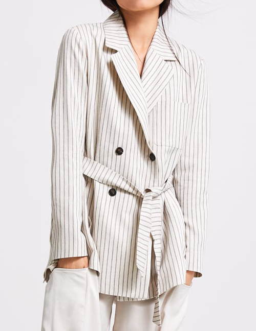 Fashion Stripe Striped Double-breasted Suit