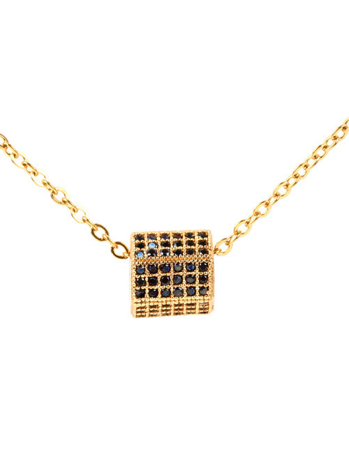 Fashion Gold Micro-inlaid Zircon Hollow Snake Bone Necklace