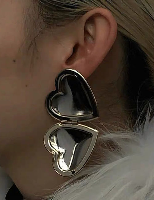 Fashion Silver Small Love Earrings