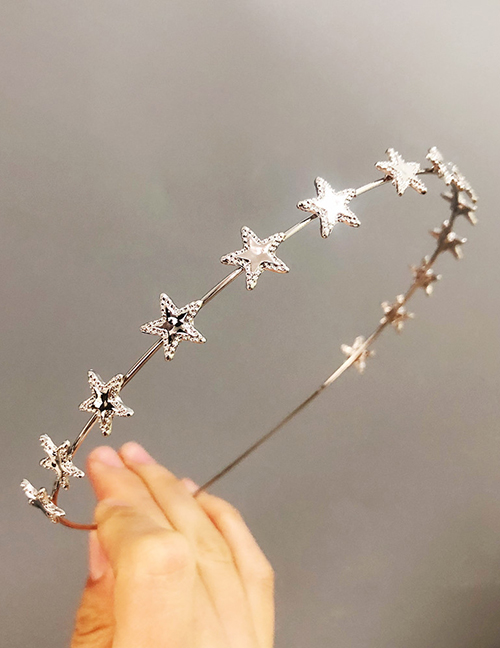 Fashion Silver Alloy Five-pointed Star Hair Band