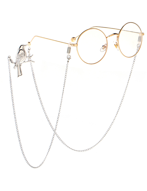 Fashion Silver Non-slip Branch Birdie Hanging Neck Glasses Chain