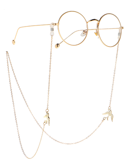 Fashion Gold Metal Swallow Glasses Chain