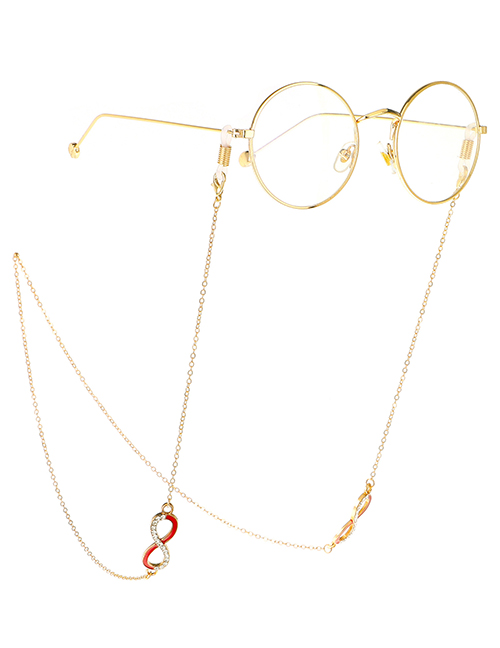 Fashion Gold Diamond Digital 8 Chain Anti-lost Metal Glasses Chain