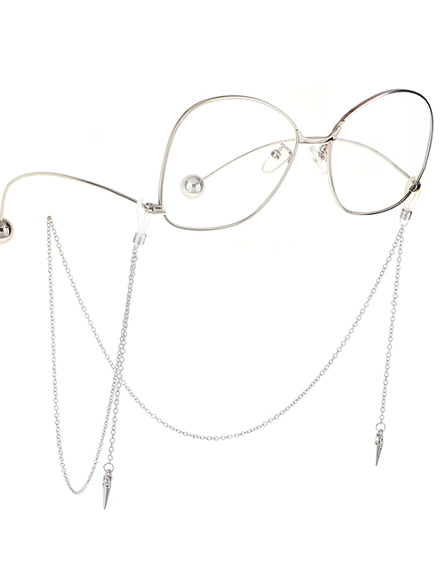 Fashion Silver Metal Rivet Glasses Chain