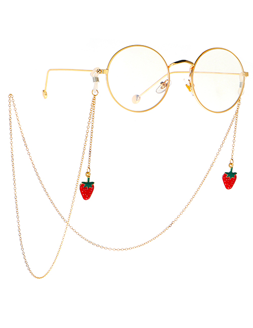 Fashion Gold Non-slip Metal Strawberry Glasses Chain
