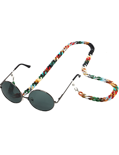 Fashion Color Leopard Two-tone Glasses Chain