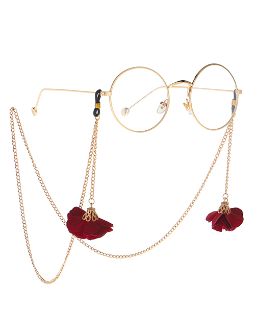 Fashion Gold Metal Eye Safflower Glasses Chain