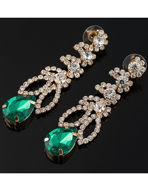 Fashion Green Diamond Earrings