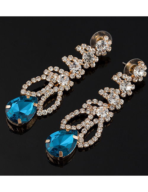 Fashion Blue Diamond Earrings