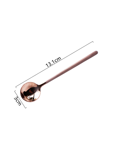 Fashion 13cm Rose Gold Spoon 304 Stainless Steel Dessert Spoon