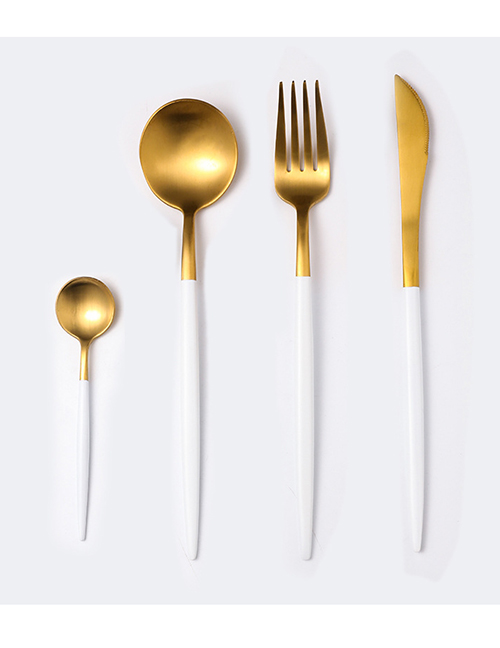 Fashion Platinum 4 Piece Set (cutlery Spoon + Coffee Spoon) 304 Stainless Steel Cutlery Cutlery Set