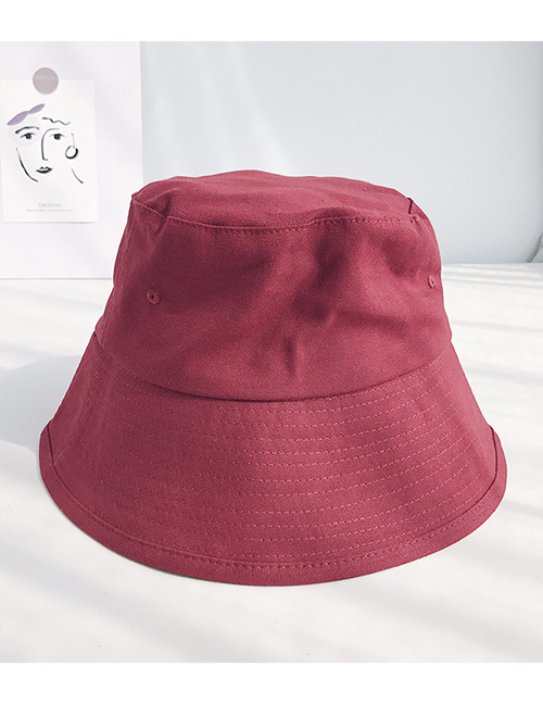 Fashion Light Board Canvas Wine Red Fisherman's Hat