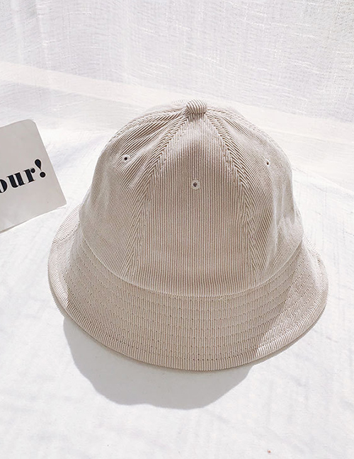 Fashion Corduroy Light Board Beige Fisherman's Hat