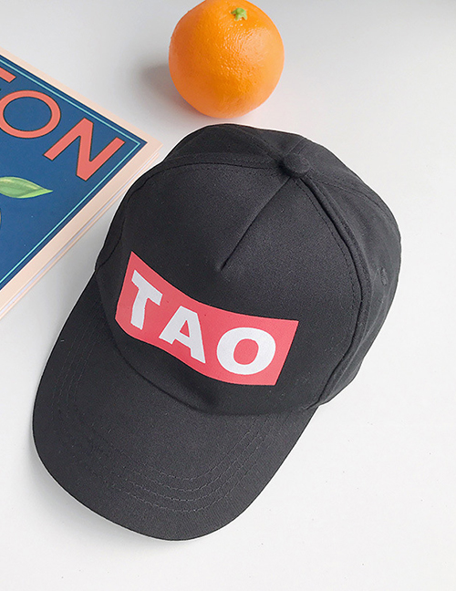 Fashion Tao Black Letter Print Children's Baseball Cap