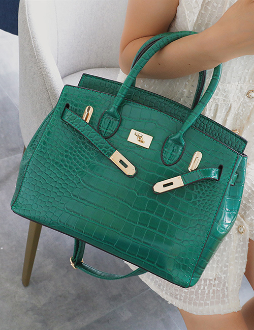 Fashion Green Stone Pattern Crossbody Shoulder Bag