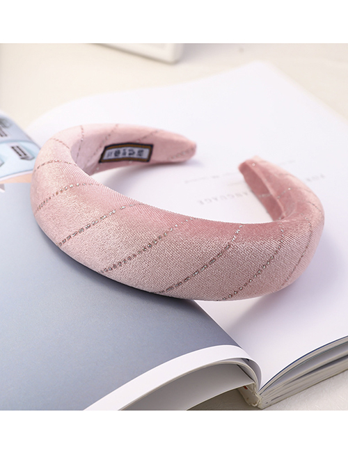 Fashion Pink Velvet Sponge Headband Sponge Solid Color Velvet Headband