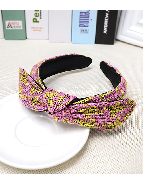 Fashion Pink Ribbon Bow Headband Color Ribbon Bow Headband