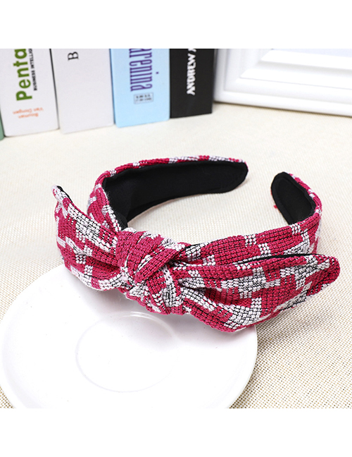 Fashion Rose Red Ribbon Bow Headband Color Ribbon Bow Headband