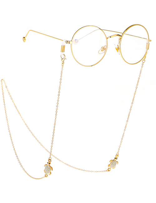 Fashion Gold Rhinestone Turtle Chain Metal Glasses Chain